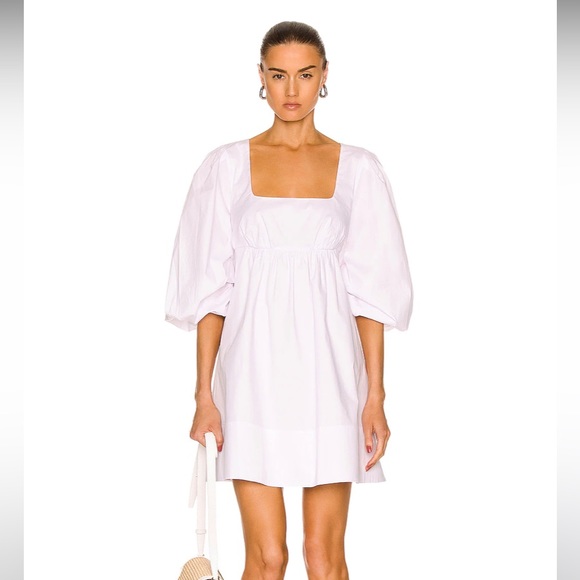 STAUD Dresses & Skirts - Staud Sophiepuff-sleeve cotton-blend mini dress